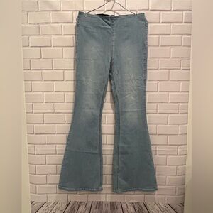 INSANE ENERGY women blue elastic waist  wide leg jeans /size M